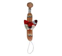 Les chatounets Doudou Attache tetine sucette renard Indien marron Indian Spirit