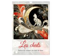 Les chats - Pattes de velours au clair de lune (Calendrier mural 2027 DIN A4 horizontal), CALVENDO calendrier mensuel: Voyage annuel avec des chats sous le signe de la lune.