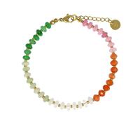 Les Cléias Bracciale Ida in acciaio inox, pietre fini miste, Taglia unica, Acciaio inossidabile Gemma, Nessuna pietra preziosa