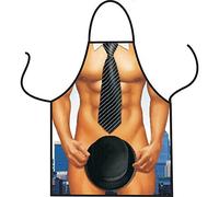 les colis noirs lcn Grembiule da cucina divertente da uomo nudo, con cappello, cravatta, sexy, travestimento umoristico, 174
