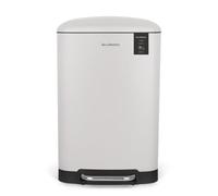 Les Collectors Pattumiera da cucina a pedale in acciaio inox N°528, capacità 20 L, contenitore interno rimovibile, finitura opaca, resistente, chiusura silenziosa, colore: Bianco