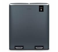 Les Collectors N°906 Pattumiera per raccolta differenziata, Capacità 2x30L,Chiusura silenziosa,Secchi interni rimovibili,Pratico, Resistente,Design elegante