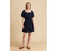 LES COPAINS, Abito Mini Blu In Puro Cotone Con Cintura, Donna, Blu, Taglia: M