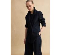 LES COPAINS, Blazer Doppiopetto In Lyocell E Lino Blu Regular Fit, Donna, Blu, Taglia: 46