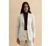 LES COPAINS, Blazer In Misto Lyocell E Lino Beige Regular Fit Con Bottoni, Donna, Beige, Taglia: 48