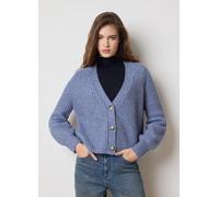 LES COPAINS, Cardigan Blu A Coste Vestibilità Over, Donna, Blu, Taglia: M