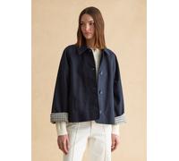 LES COPAINS, Giacca In Puro Cotone Blu Regular Fit Con Bottoni, Donna, Blu, Taglia: XS