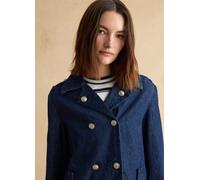 LES COPAINS, Giacca In Puro Cotone Denim Blu Regular Fit Con Bottoni Dorati, Donna, Blu, Taglia: M