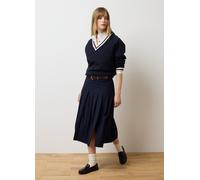 LES COPAINS, Gonna Blu Elasticizzata, Donna, Blu, Taglia: 38