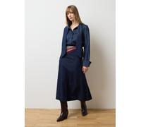LES COPAINS, Gonna In Puro Cotone Blu Regular Fit, Donna, Blu, Taglia: M