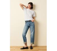 LES COPAINS, Jeans Ankle Fit Relaxed Con Risvolti, Donna, Denim, Taglia: 48