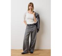 LES COPAINS, Jeans In Puro Cotone Grigio Balloon Fit, Donna, Grigio, Taglia: 48