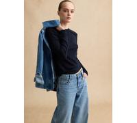 LES COPAINS, Maglia Girocollo Blu A Maniche Lunghe Regular Fit, Donna, Blu, Taglia: M