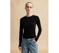 LES COPAINS, Maglia Girocollo Nera A Maniche Lunghe Regular Fit, Donna, Nero, Taglia: M