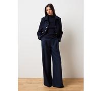 LES COPAINS, Pantaloni Blu Wide Leg, Donna, Blu, Taglia: 48
