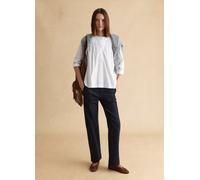 LES COPAINS, Pantaloni Chino In Misto Cotone Blu Slim Fit, Donna, Blu, Taglia: 38