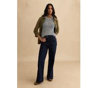LES COPAINS, Pantaloni In Cotone Elasticizzato Blu Regular Fit, Donna, Blu, Taglia: 48