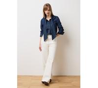 LES COPAINS, Pantaloni In Denim Beige A Gamba Larga, Donna, Beige, Taglia: 48