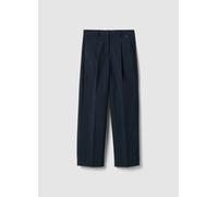 LES COPAINS, Pantaloni In Misto Cotone Blu Straight Fit, Donna, Blu, Taglia: 48