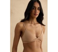 LES COPAINS, Reggiseno A Triangolo Beige Scuro In Microfibra Senza Imbottitura, Donna, Beige, Taglia: 3B