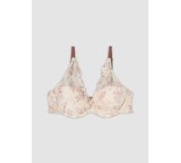 LES COPAINS, Reggiseno Bralette Beige Imbottito In Tessuto Elasticizzato Con Pizzo Floreale, Donna, Beige, Taglia: 3B