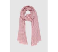 LES COPAINS, Sciarpa Leggera In Misto Cotone A Righe Rosa, Donna, Rosa, Taglia: ONE SIZE