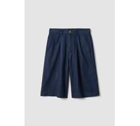 LES COPAINS, Shorts In Puro Cotone Blu Wide Leg, Donna, Blu, Taglia: 48