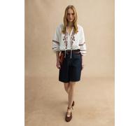 LES COPAINS, Shorts In Puro Cotone Denim Blu Wide Leg, Donna, Denim, Taglia: 46