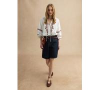 LES COPAINS, Shorts In Puro Cotone Denim Blu Wide Leg, Donna, Denim, Taglia: 48