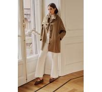 LES COPAINS, Trench Con Mantella Removibile Verde In Puro Cotone, Donna, Marrone, Taglia: XS