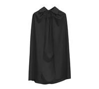 Les Cotillons D'Alsace Mantello nero per adulti, senza cappuccio, 125 cm, costume da vampiro stregone cavaliere I Halloween Carnevale Cosplay I Medievale Gotico Vittoriano