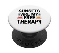 Les couchers de soleil sont ma terapia gratuita PopSockets PopGrip Adesivo