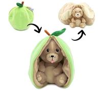 Les Déglingos - FLIPETZ - Doudou Crocket Il Cane/Mela - Cane - Coperta reversibile - Peluche morbido per neonati - Idee regalo per la nascita