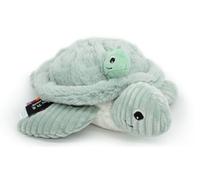 Les Déglingos - Peluche con tartaruga per mamma e bambino, ultra morbido, lavabile in lavatrice, verde menta