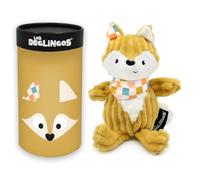 LES DÉGLINGOS - Peluche Volpe Simply con scatola regalo, 22 cm, giallo senape, dalla nascita