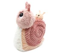 Les Déglingos - PTITPOTOS - Speedou la Lumaca Mamma Baby - Peluche morbido - ideale regalo nascita - rosa - 22 cm