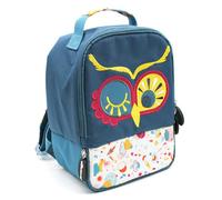 Les Déglingos - Zaino per bambini isolato, 2 scomparti - picnic e snack - viaggio - isolante PEVA - 26 cm, blu, Astros il gufo, Blu, Astros il gufo