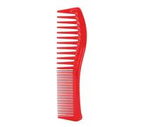 Les dents arrondies empêchent la blessure de cuir chevelu pour le matériel professionnel 18x5cm d'ABS d'utilisation Uplory démêlant, dent large de peigne de cheveux (Rosso)