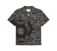 Les Deux - Camicia a Maniche Corte con Stampa Paisley AOP - - Shirts - Uomo - Nero - S