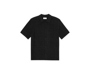 Les Deux - Hector Lace SS Shirt - - Shirts - Uomo - Nero - L