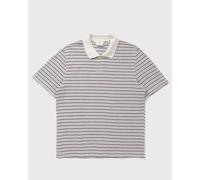 Les Deux Knitted Stripe Polo men white in taglia:M