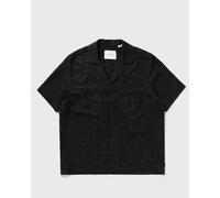 Les Deux Liam Jacquard SS Shirt men Shortsleeves black in taglia:L