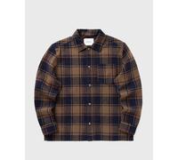 Les Deux Loan Check Twill Overshirt men Longsleeves|Overshirts brown in taglia:XL