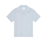 Les Deux - Lukas Stripe Cotton Linen SS Shirt - - Shirts - Uomo - Blu - S