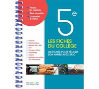 Les fiches du collège 5e: 168 fiches pour réussir son année avec brio