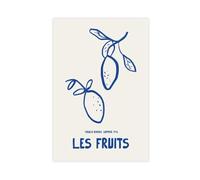 Les Fruits - Poster su tela, decorazione artistica da parete per soggiorno, camera da letto, 50 x 75 cm