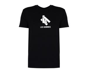 Les Hommes - Elegante T-Shirt con scollo rotondo - - Tops - Uomo - Nero - S