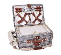 Les Jardins de la Comtesse - Cestino da picnic "Angers" per 4 persone, completo con scompartimento isotermico - Dimensioni: 46x31x22cm