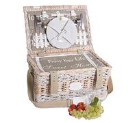 Les Jardins de la Comtesse - Cestino da picnic "Love" per 2 persone, completo con scompartimento isotermico - Dimensioni: 40x28x23cm