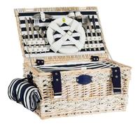 Les Jardins de la Comtesse - Cestino da picnic "Marine" per 4 persone, completo con scompartimento isotermico - Dimensioni: 45x31x24cm